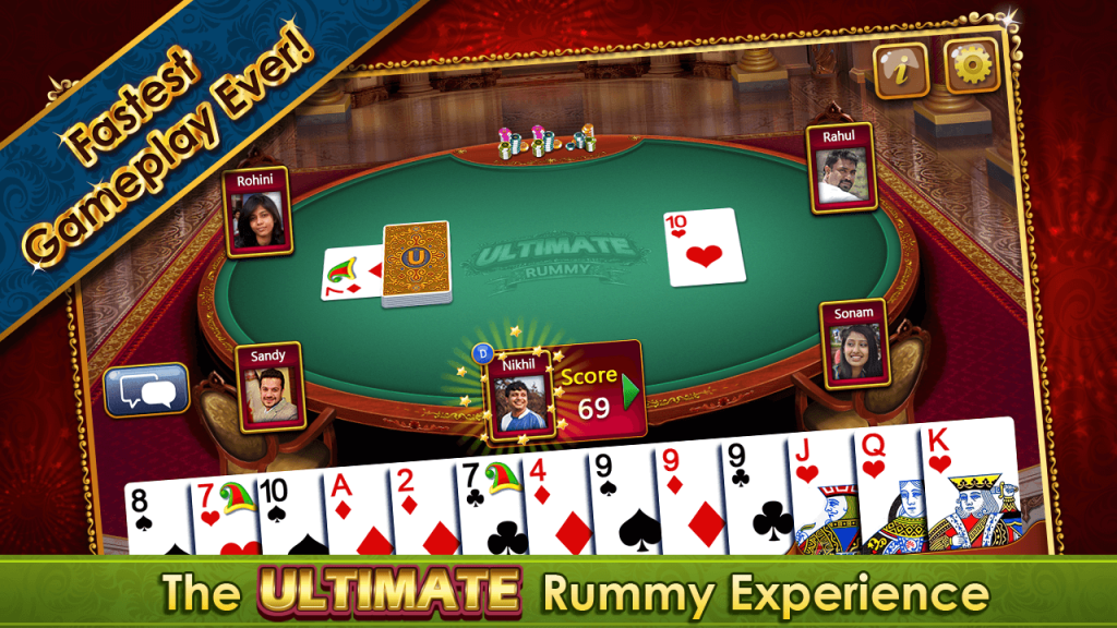 RUMMY CIRCLE gameplay interface